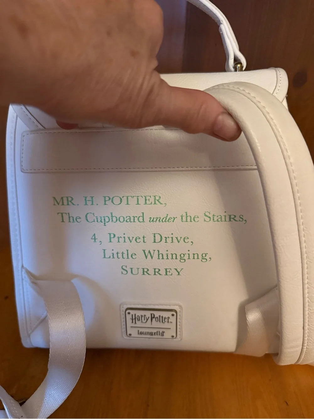 Harry Potter white Loungefly Envelope Pin Collector Mini Backpack